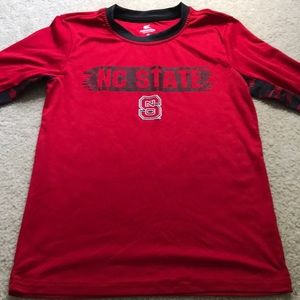 Polyester NC State long sleeve tee.